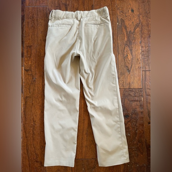 LANDS' END BOY'S IRON KNEE WRINKLE RESISTANT CHINO PANTS CLASSIC khaki - Picture 9 of 10